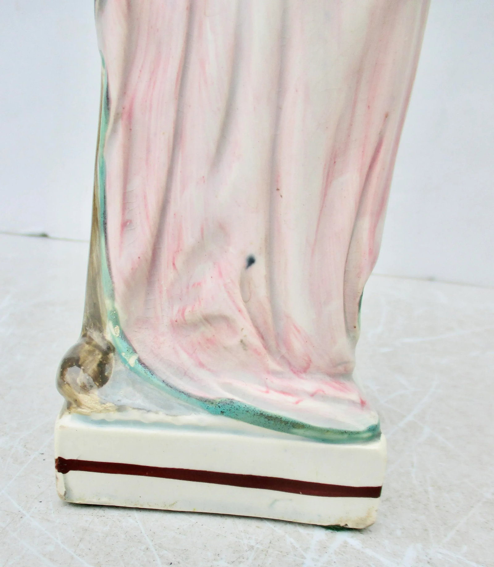 19th Century Staffordshire Pearlware Neoclassical Figure, Hope With an Anchor - 5