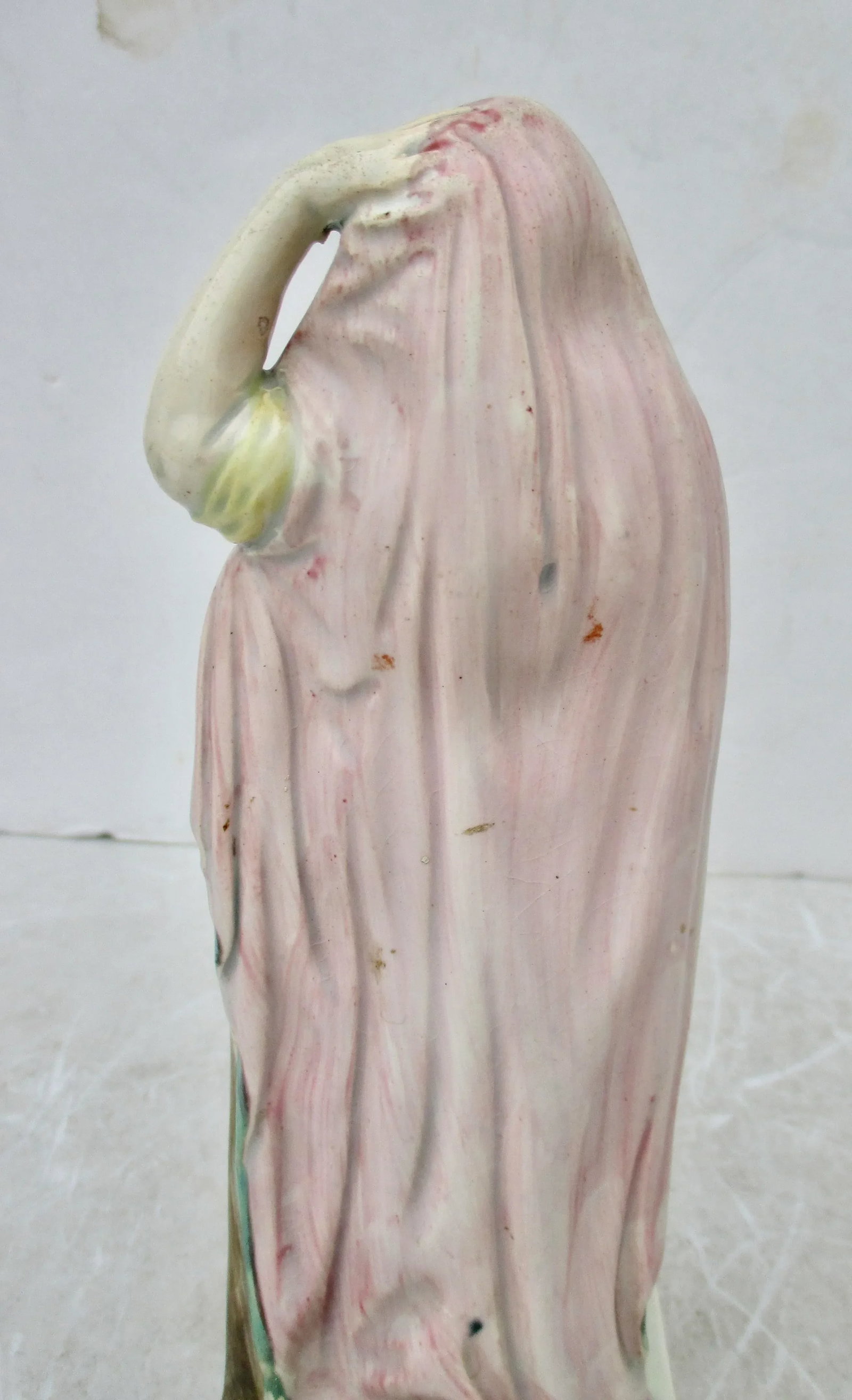 19th Century Staffordshire Pearlware Neoclassical Figure, Hope With an Anchor - 6
