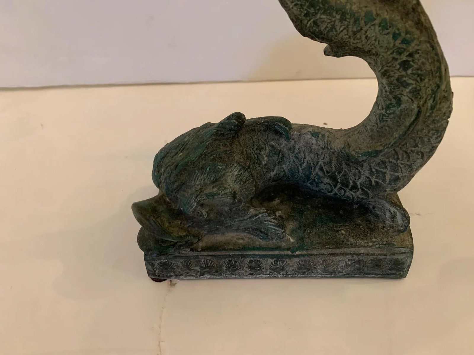 Lead Dolphin Motife Compotes -A Pair - 11
