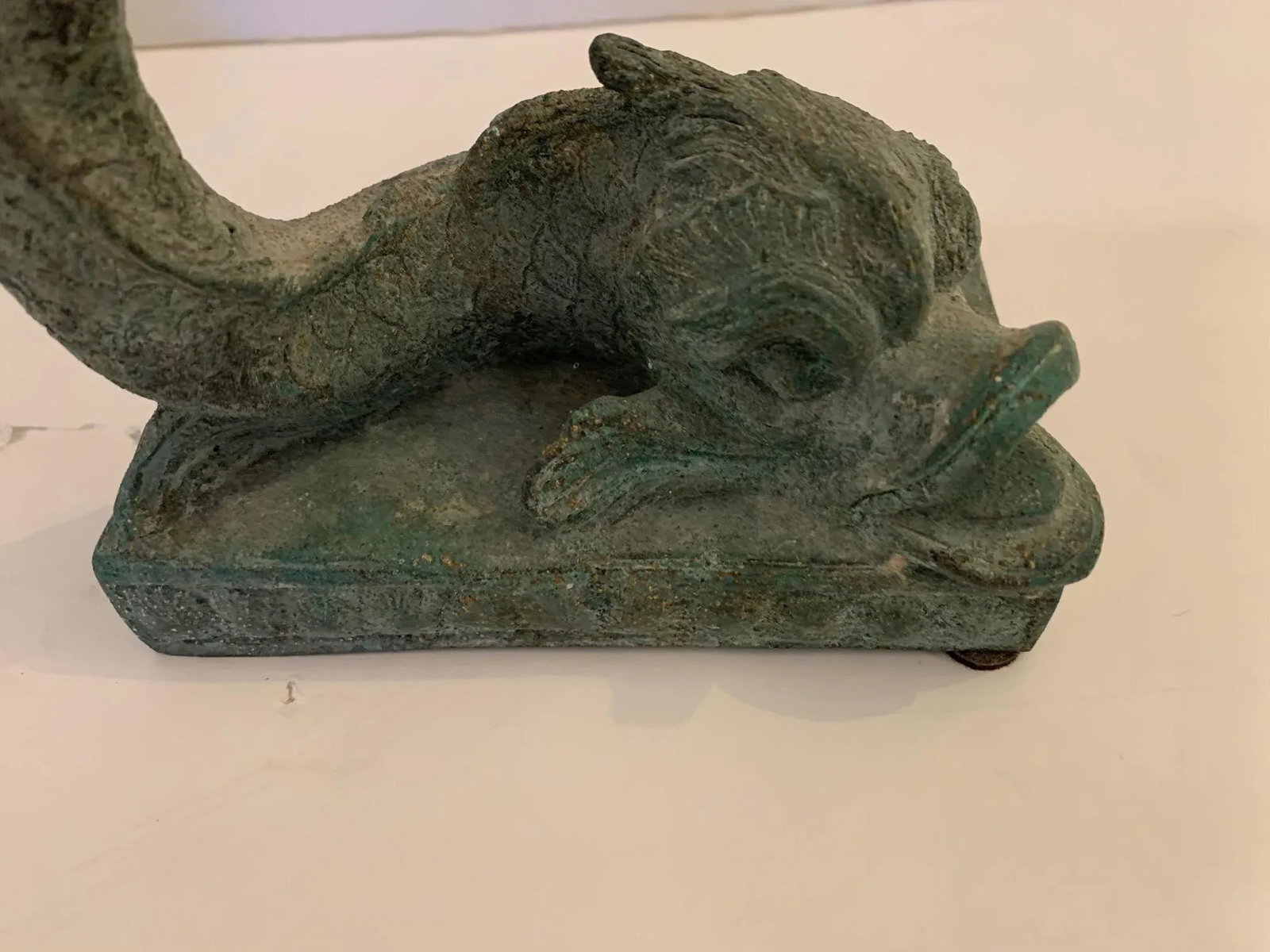 Lead Dolphin Motife Compotes -A Pair - 9
