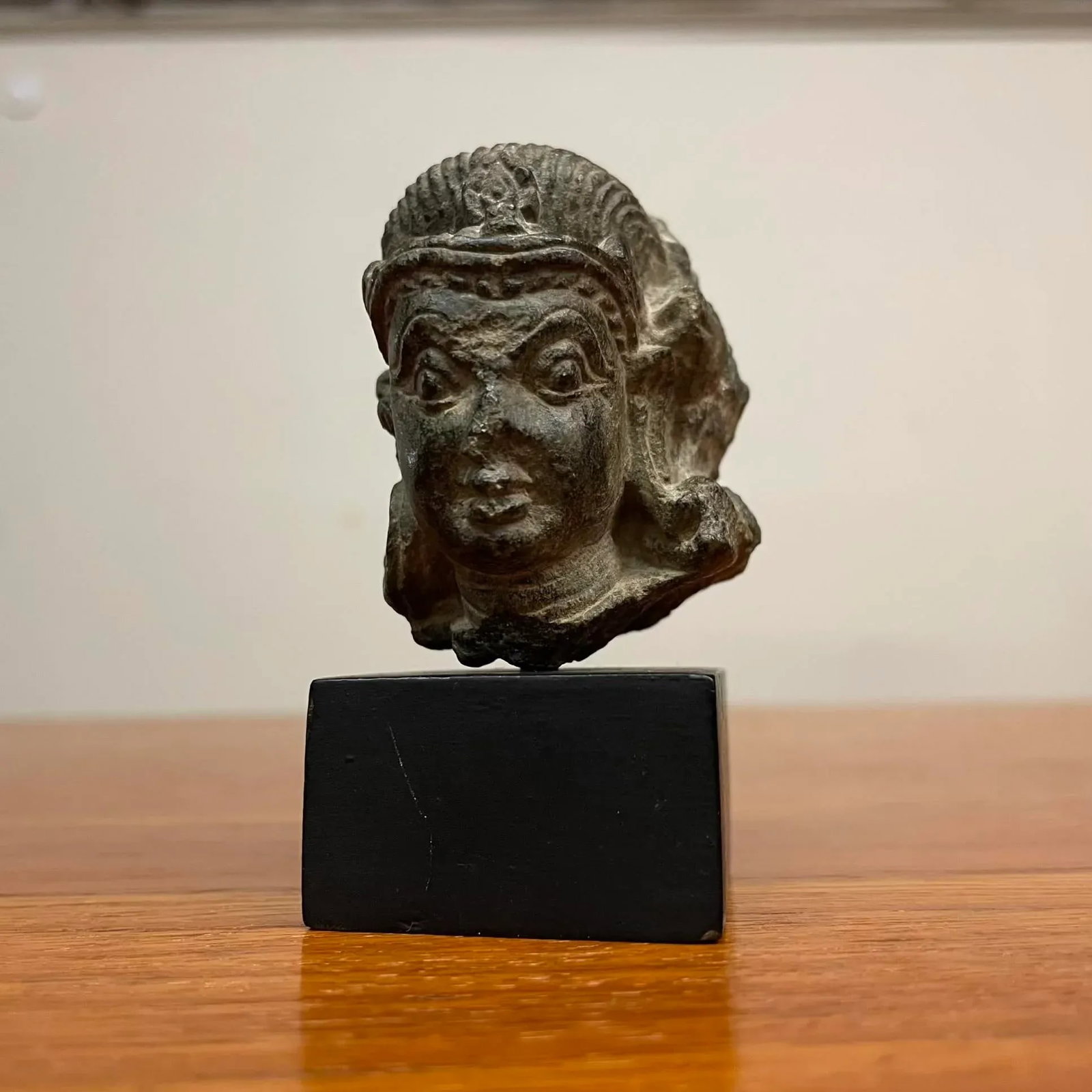 Petite 12th Century Nepalese Temple Fragment Sculpture on Stand - 10