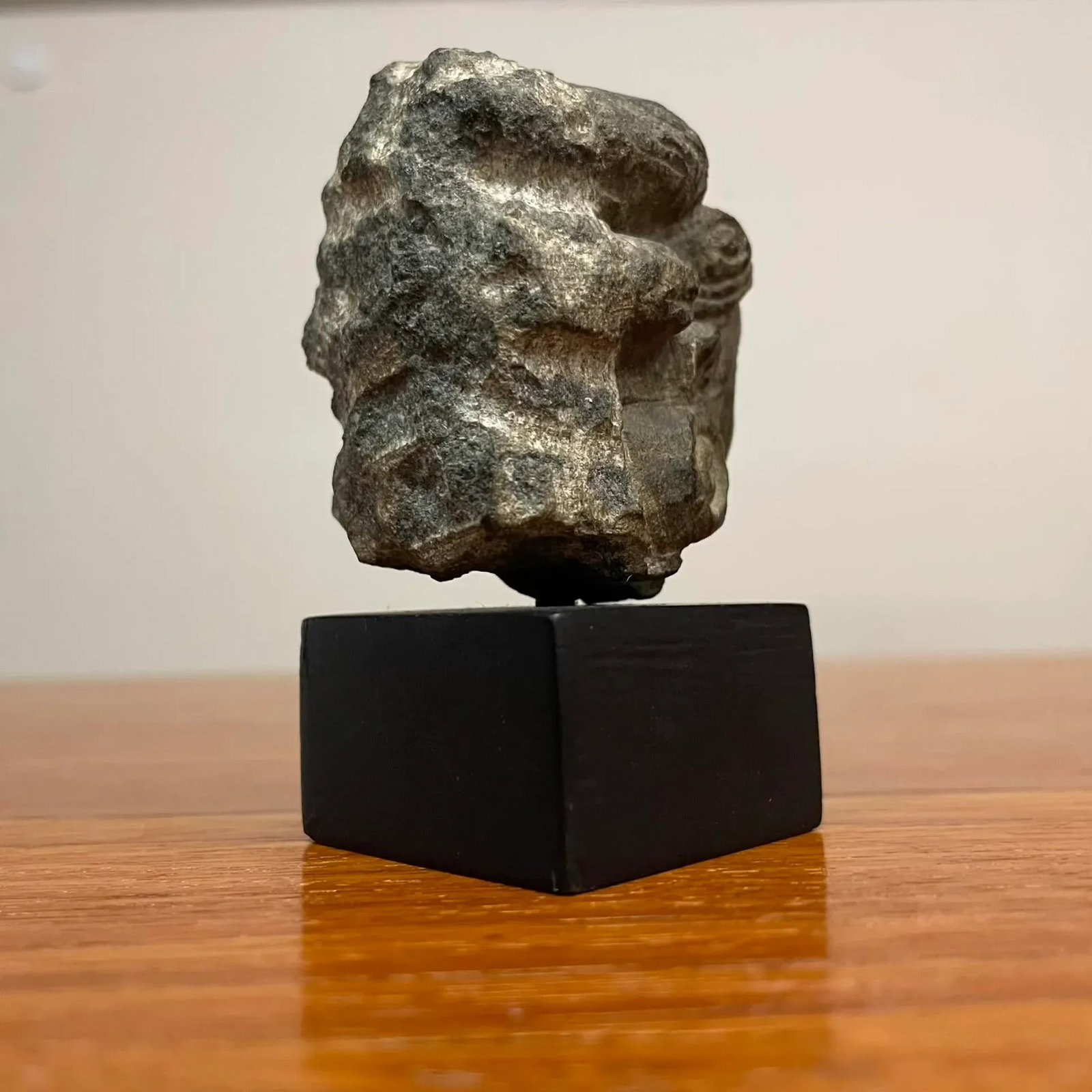 Petite 12th Century Nepalese Temple Fragment Sculpture on Stand - 6