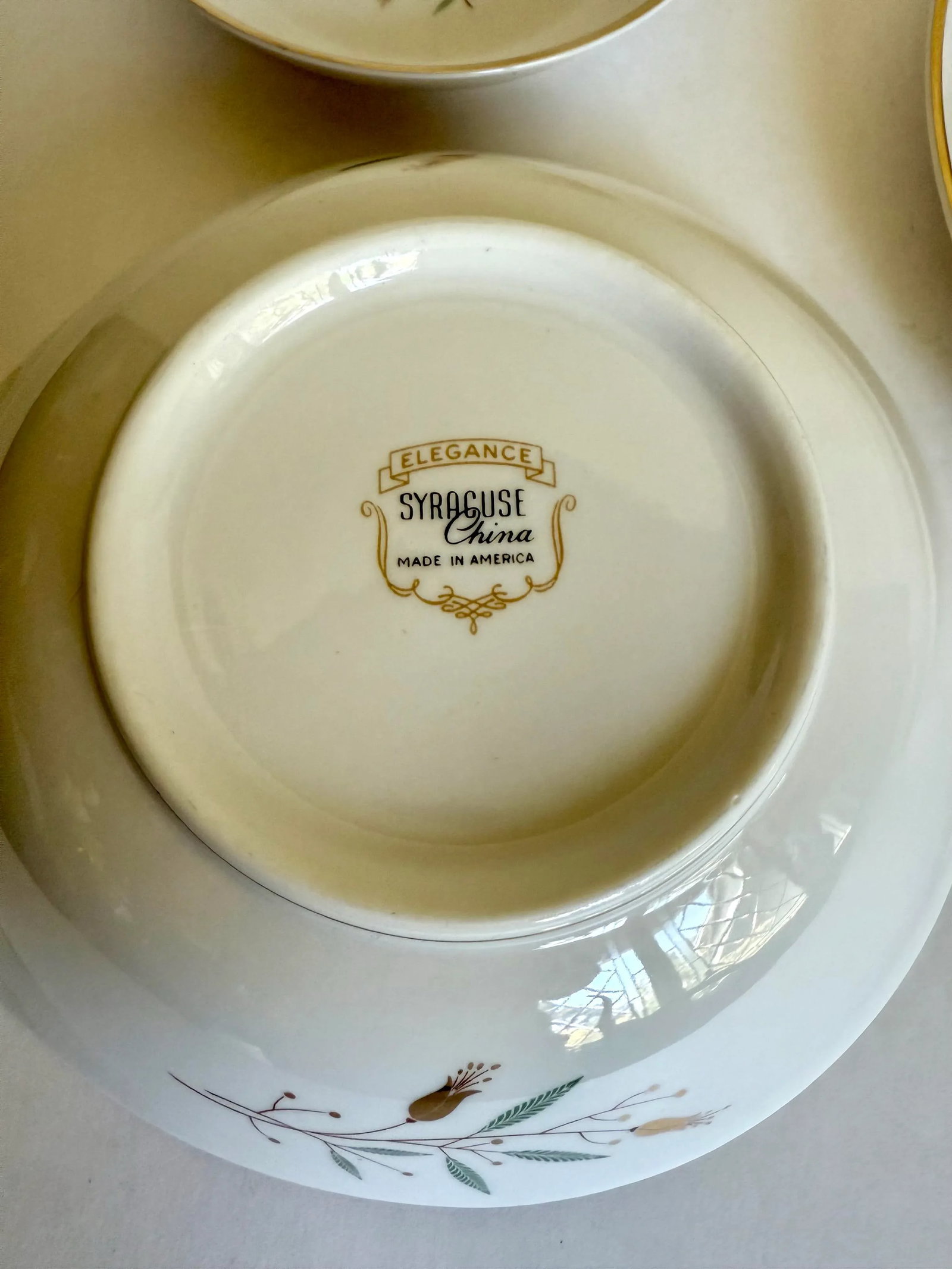 1960's Syracuse "Elegance" Complete Dinnerware Set for 12 Guests and Serving Pieces - 12