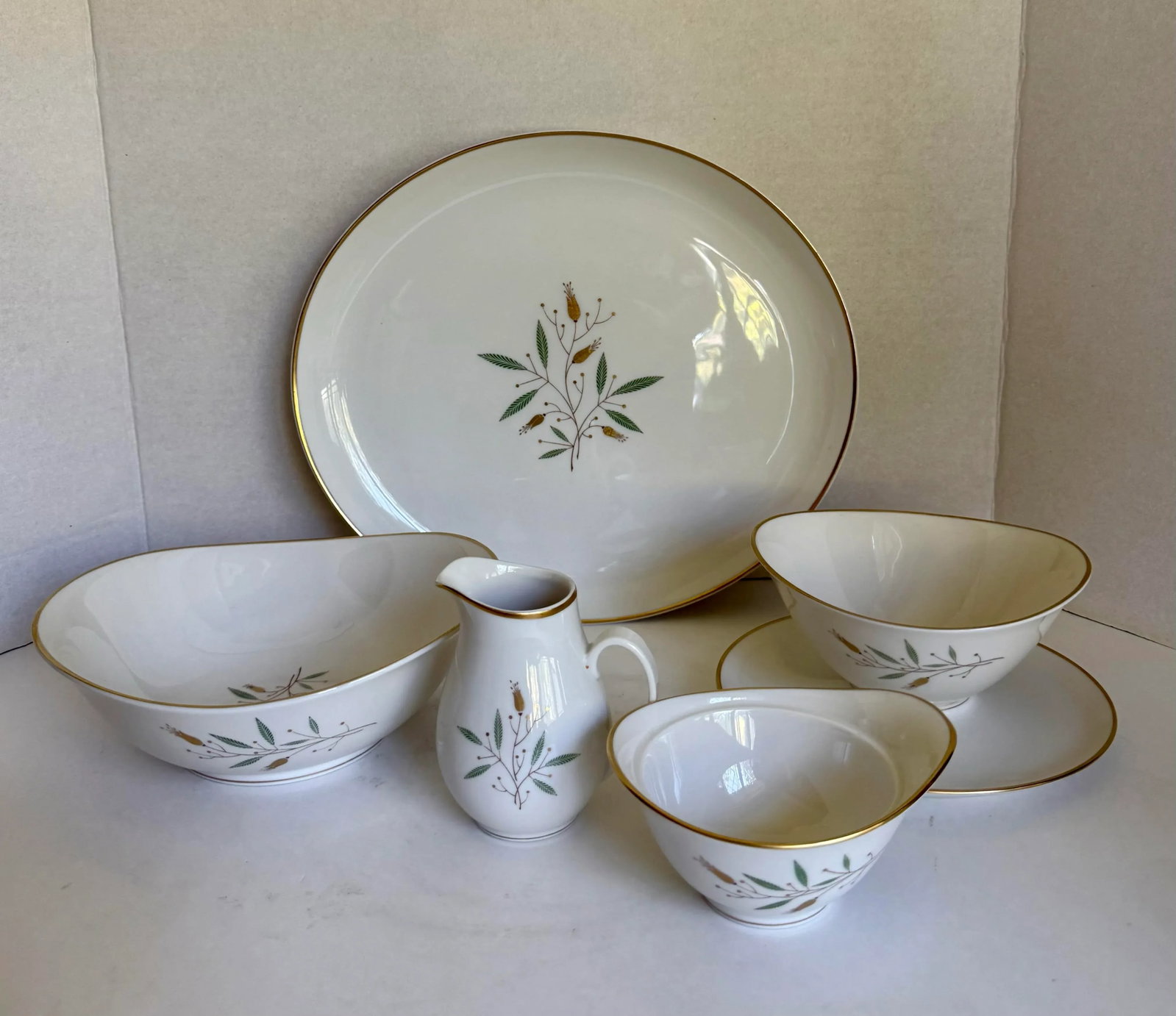 1960's Syracuse "Elegance" Complete Dinnerware Set for 12 Guests and Serving Pieces - 6