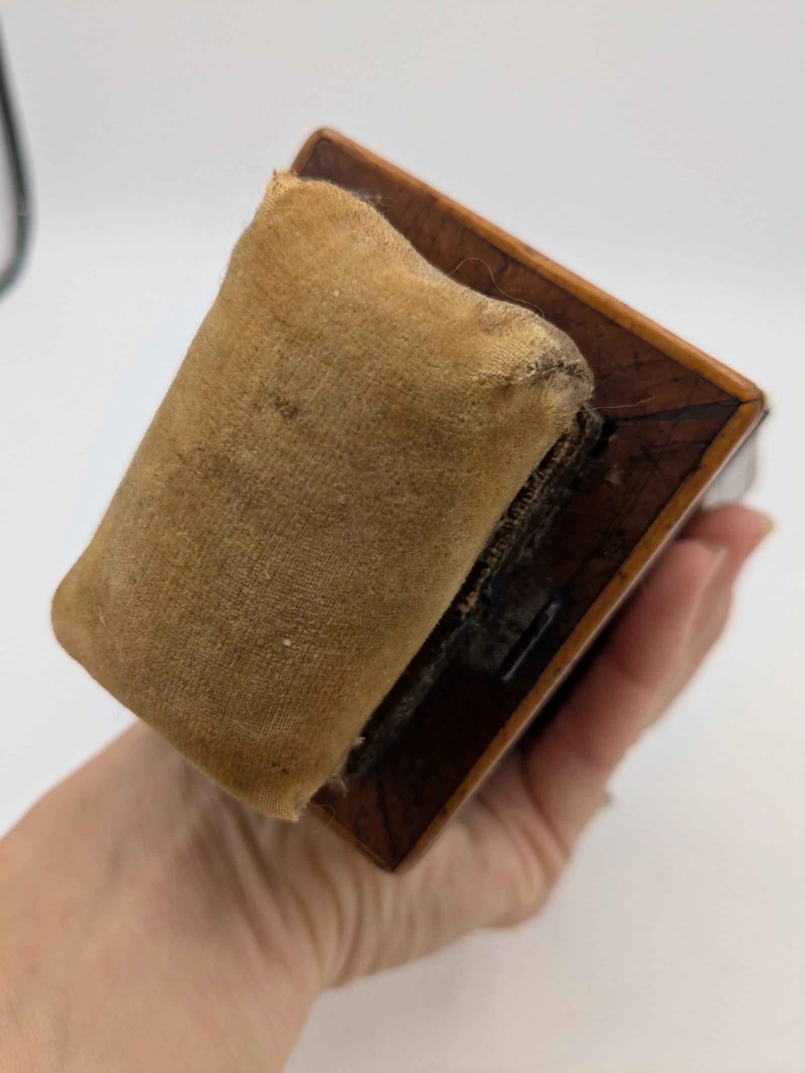 Victorian Bird's-Eye Maple Sewing Clamp Pin Cushion With Drawer | 19th Century Antique Sewing Bird - 17