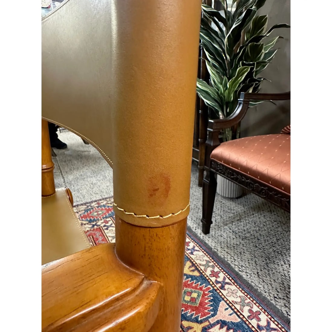 Leather and Wood Mid Century Modern Director's Chairs -Set of 4 - 5