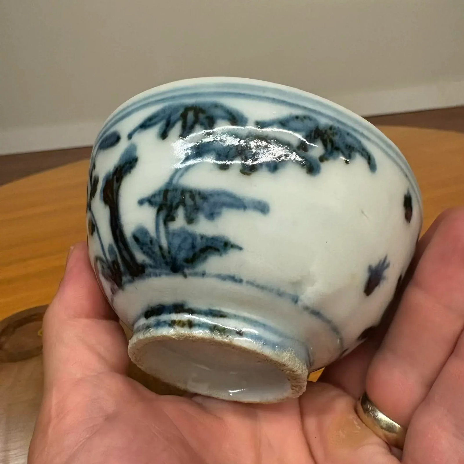 Qing Dynasty Antique Chinese Blue and White Porcelain Tea Bowl - 12