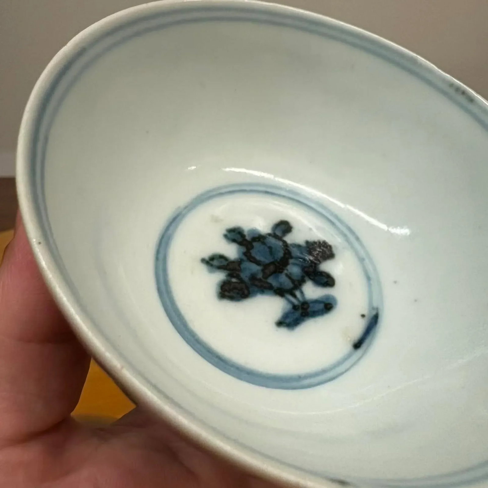 Qing Dynasty Antique Chinese Blue and White Porcelain Tea Bowl - 3