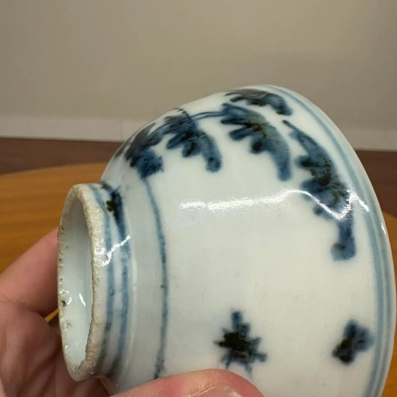 Qing Dynasty Antique Chinese Blue and White Porcelain Tea Bowl - 4