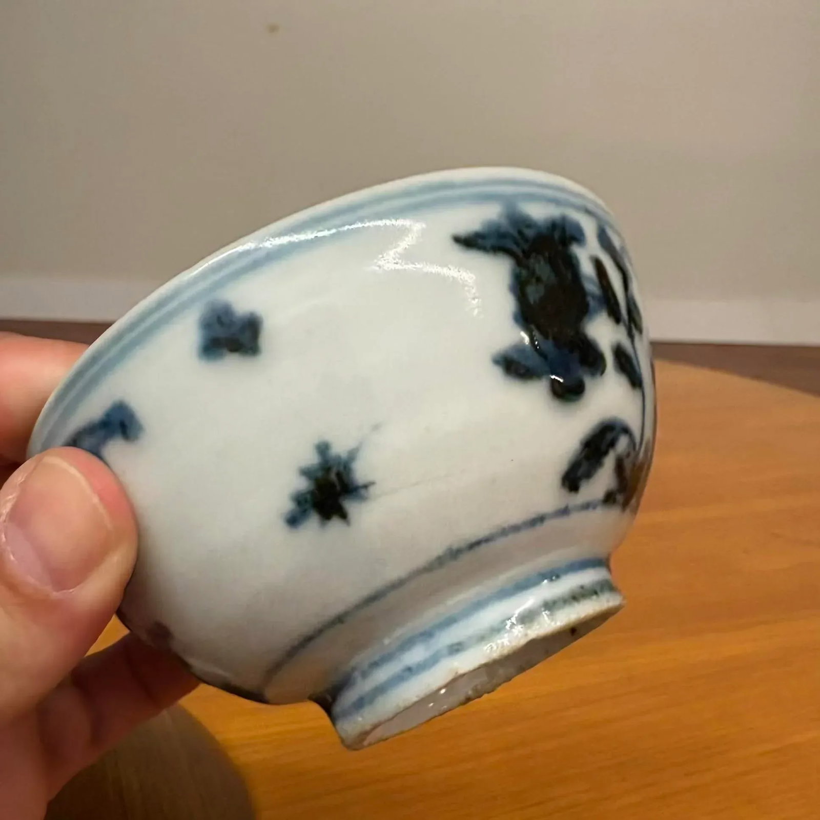 Qing Dynasty Antique Chinese Blue and White Porcelain Tea Bowl - 5