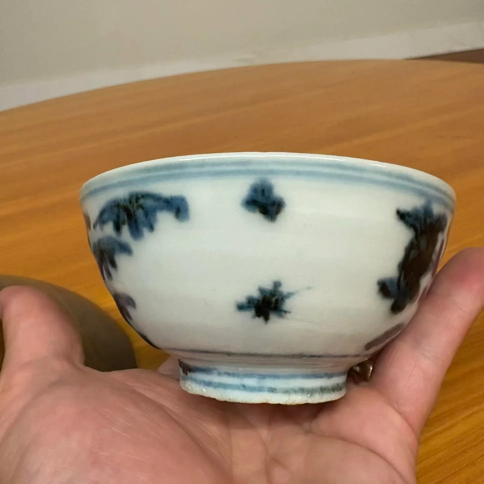 Qing Dynasty Antique Chinese Blue and White Porcelain Tea Bowl - 8