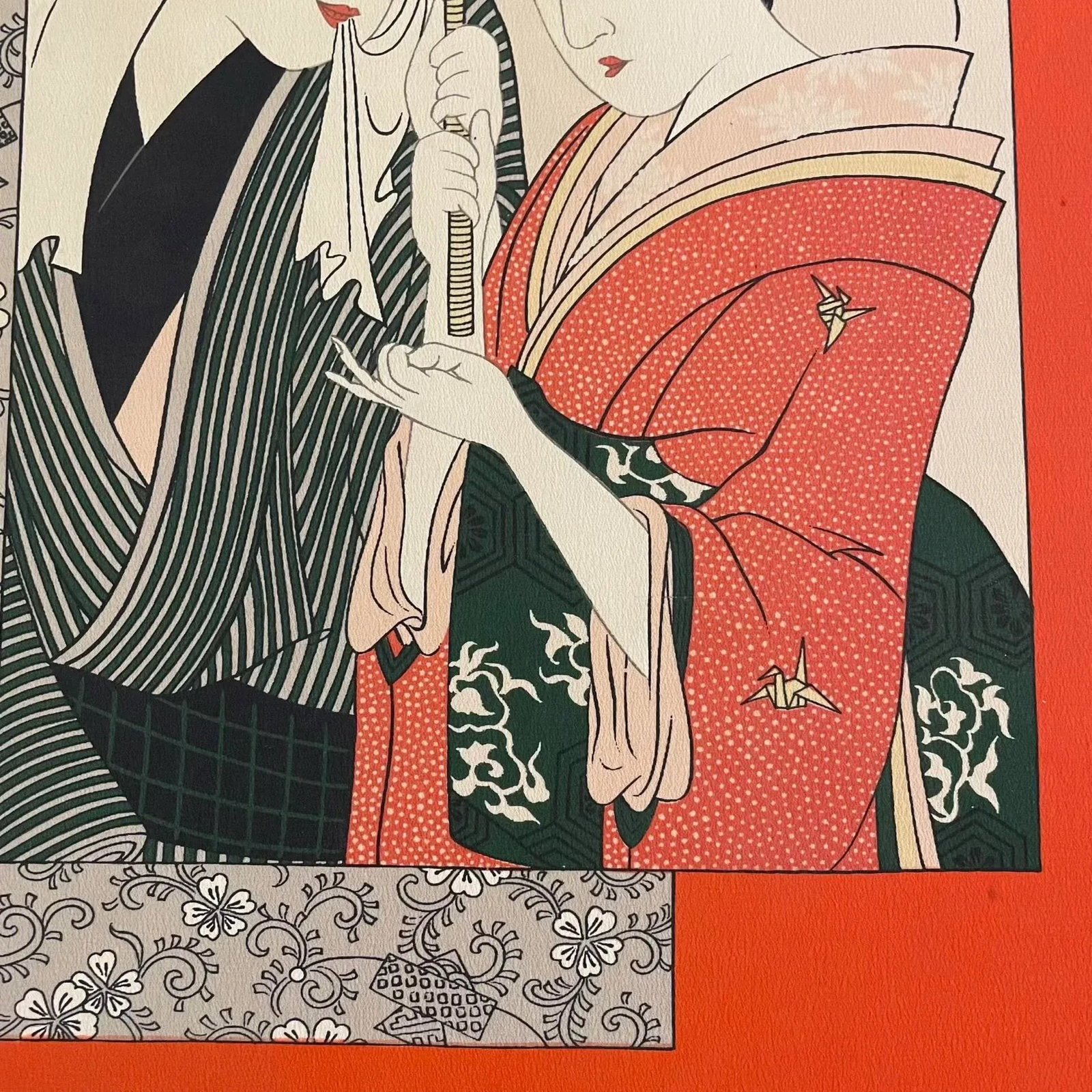 Japanese Silk Print on Board - 11