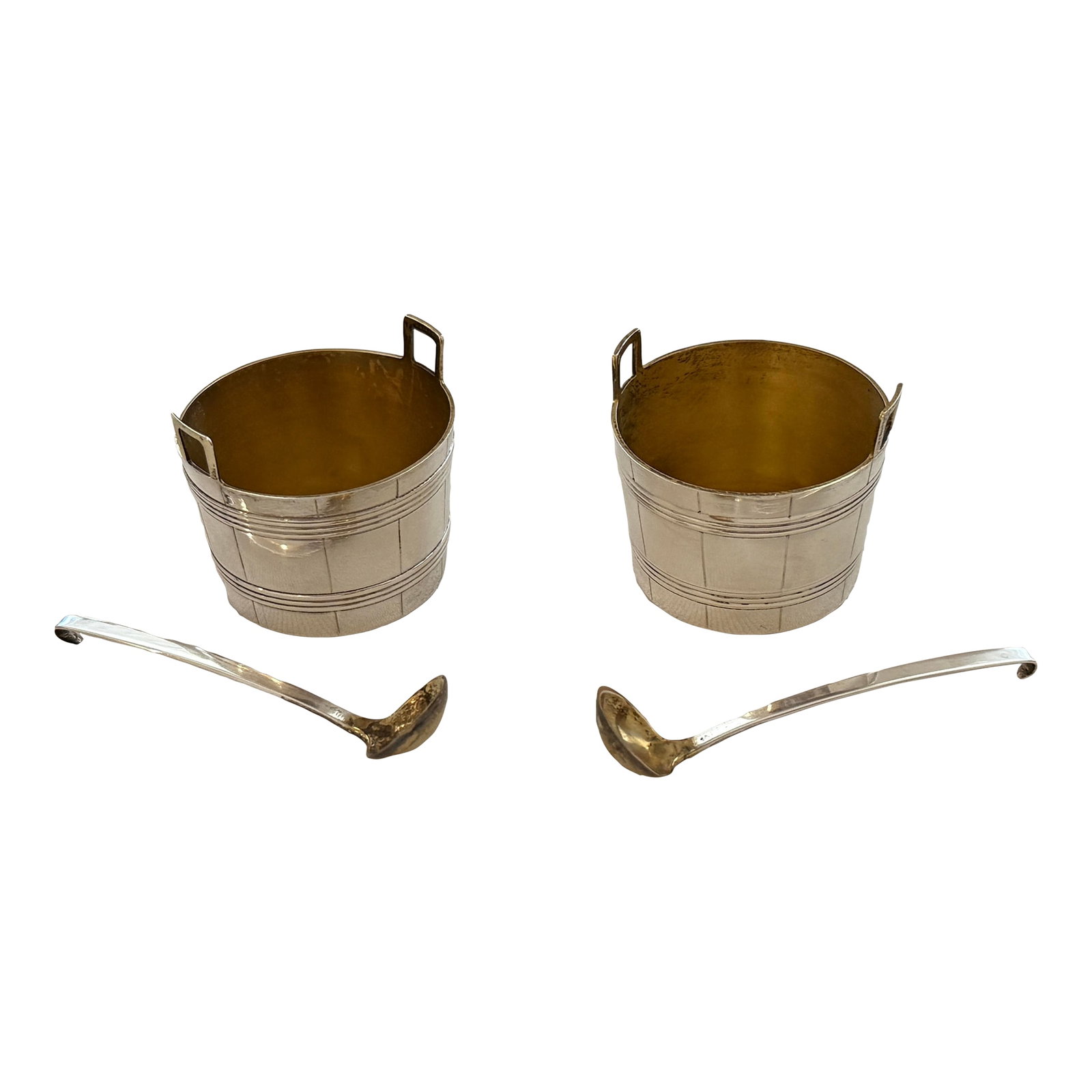Tiffany & Co Antique Sterling Basket Form Salt Cellars With Spoons (1 of 12)