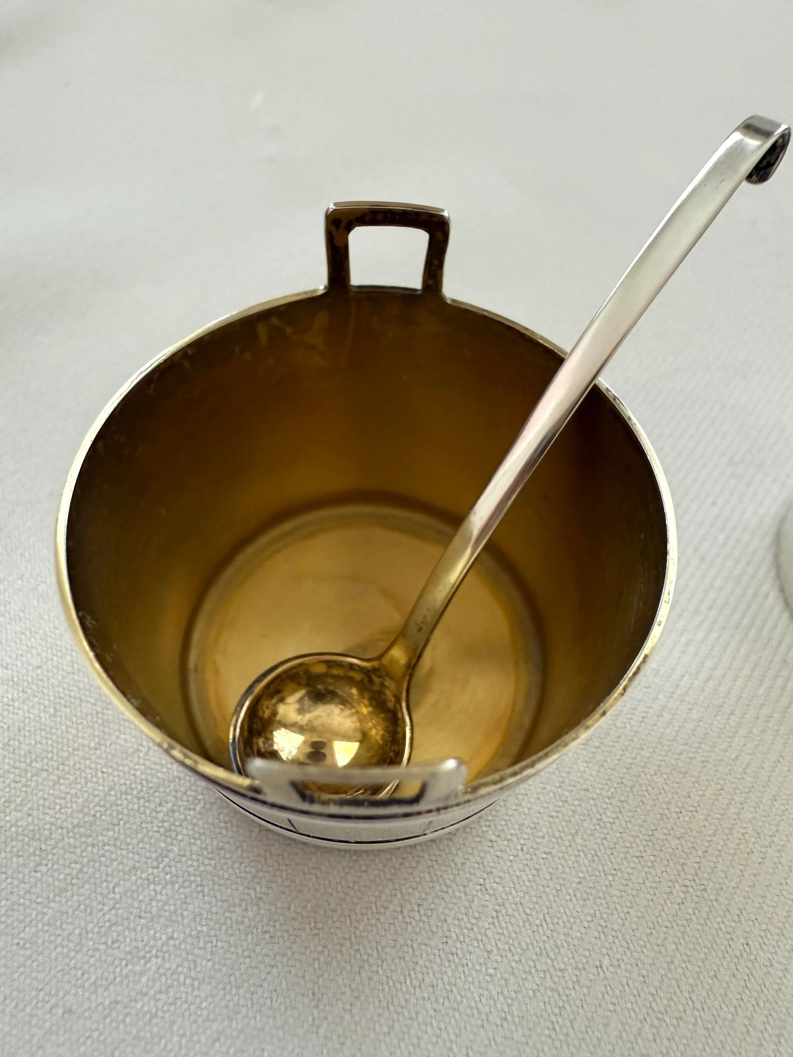 Tiffany & Co Antique Sterling Basket Form Salt Cellars With Spoons - 6