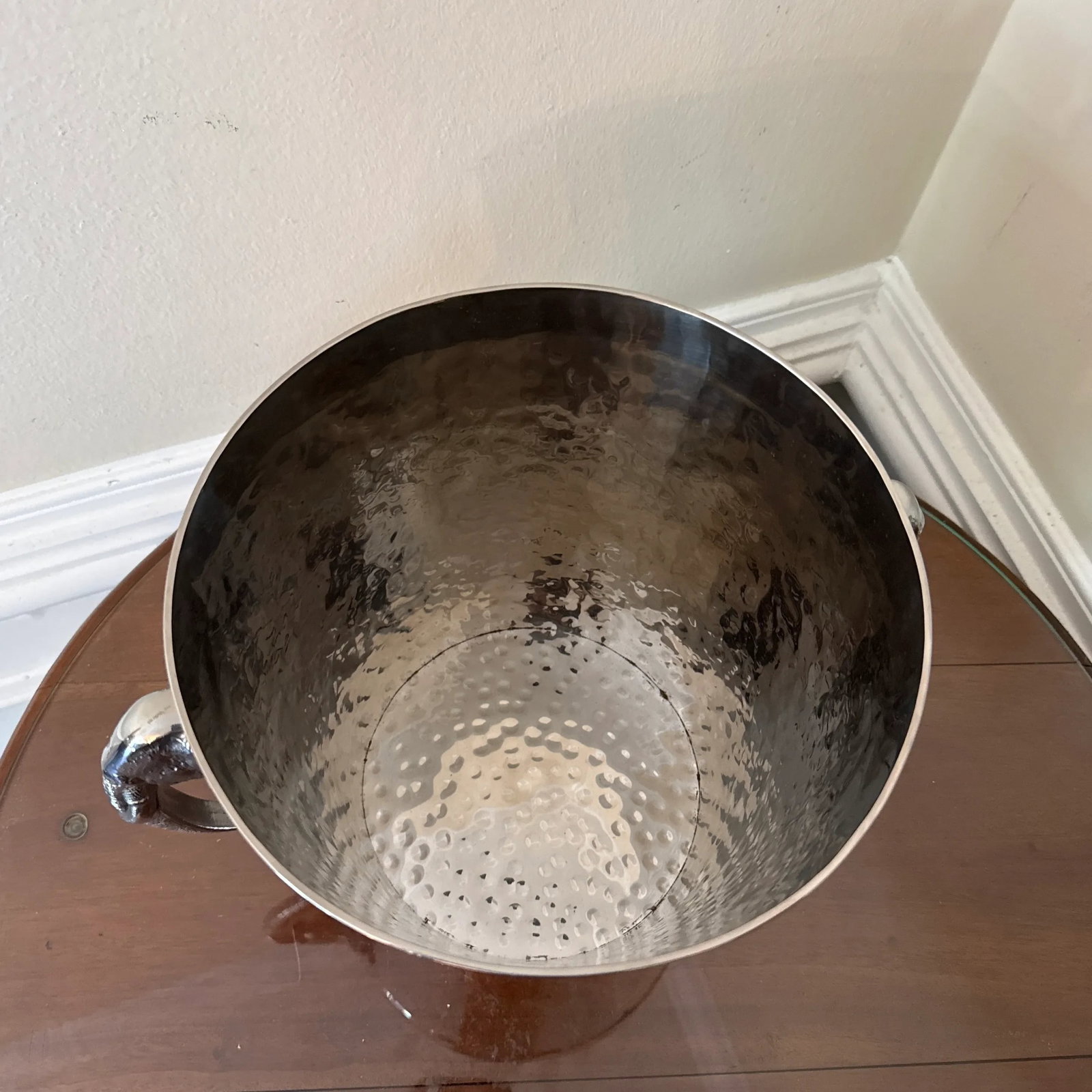 Vintage Elephant Hammered Stainless Steel Ice Bucket - 4