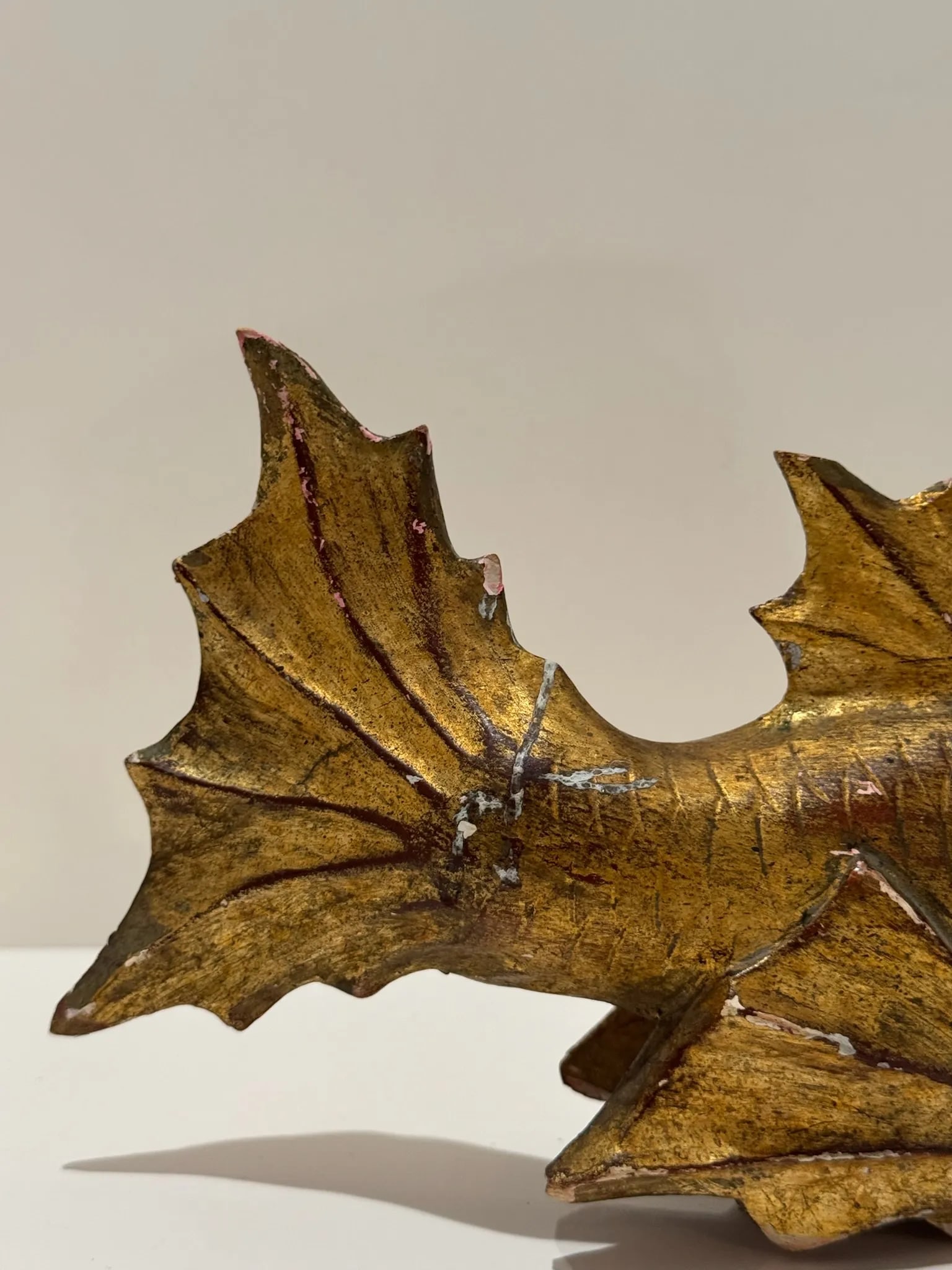 Pair of Vintage Oversized Hand-Carved Gilded Wooden Koi Fish - 10