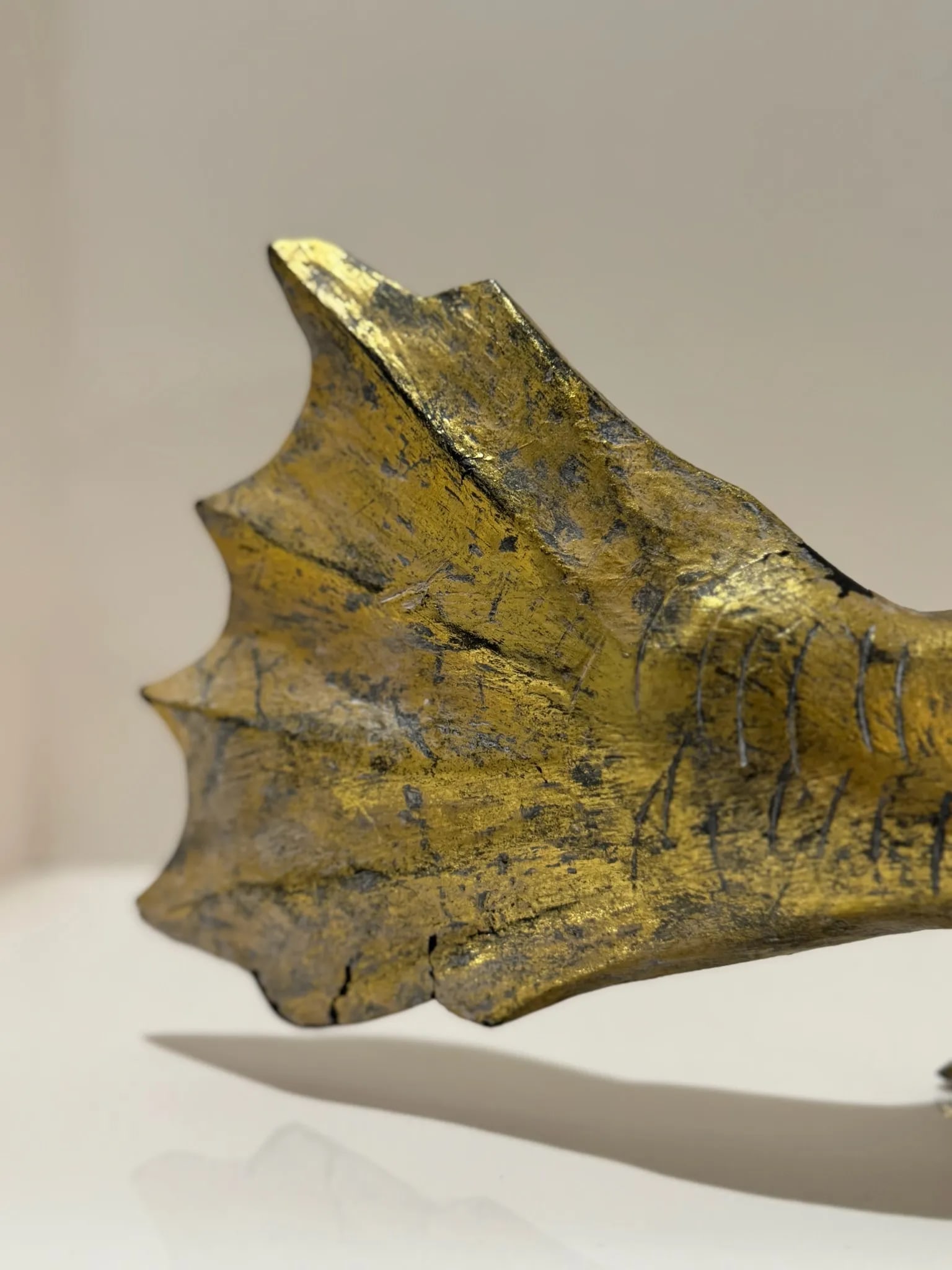Pair of Vintage Oversized Hand-Carved Gilded Wooden Koi Fish - 3