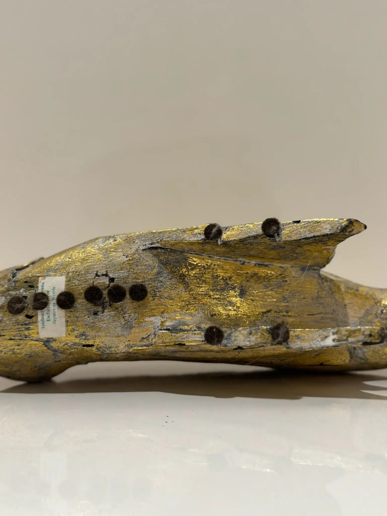 Pair of Vintage Oversized Hand-Carved Gilded Wooden Koi Fish - 8