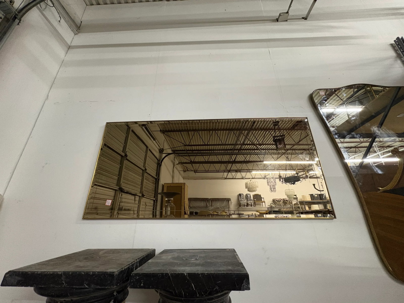 1960s Italian Modern Fontana Arte Style Beveled Mirror - 2