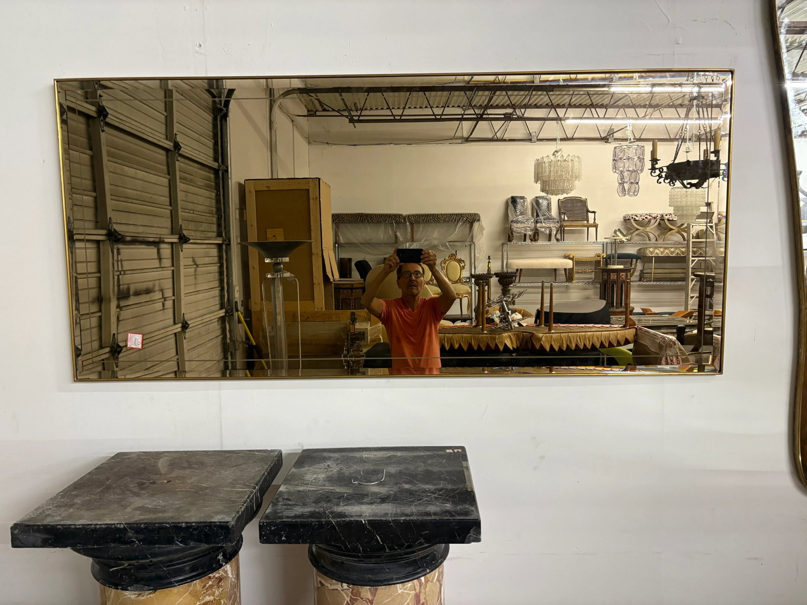 1960s Italian Modern Fontana Arte Style Beveled Mirror - 4