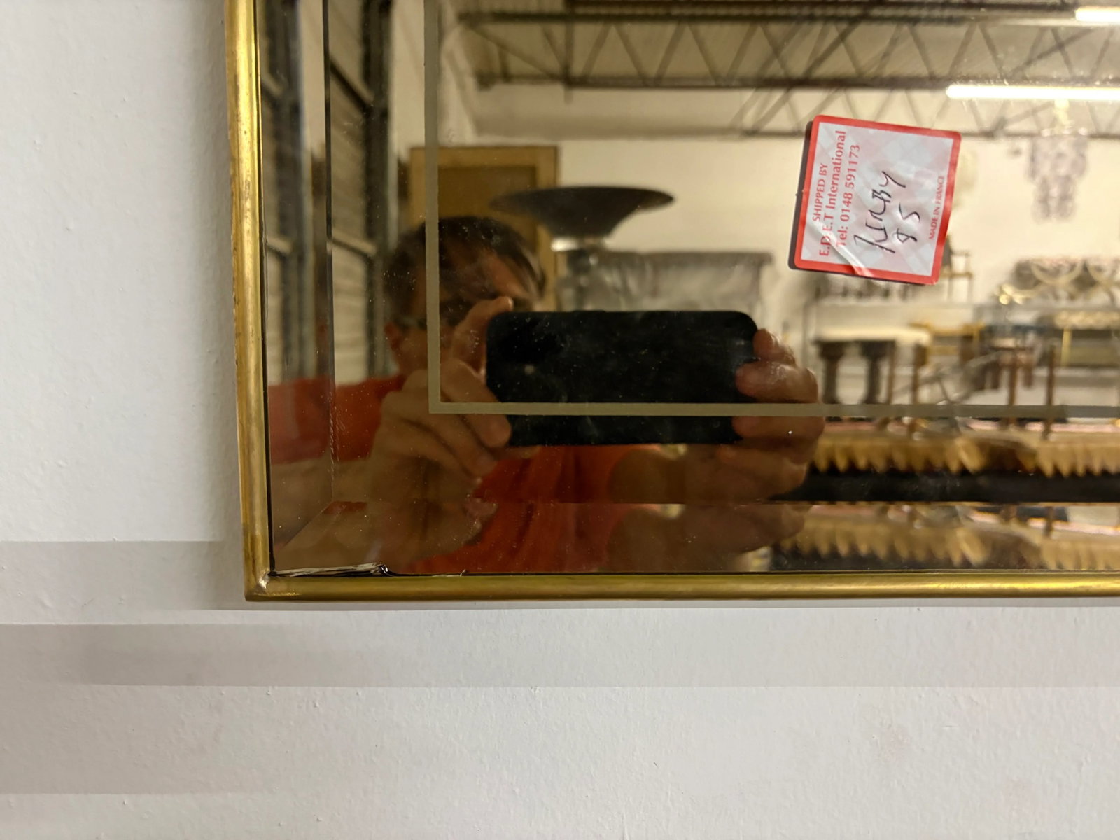 1960s Italian Modern Fontana Arte Style Beveled Mirror - 5