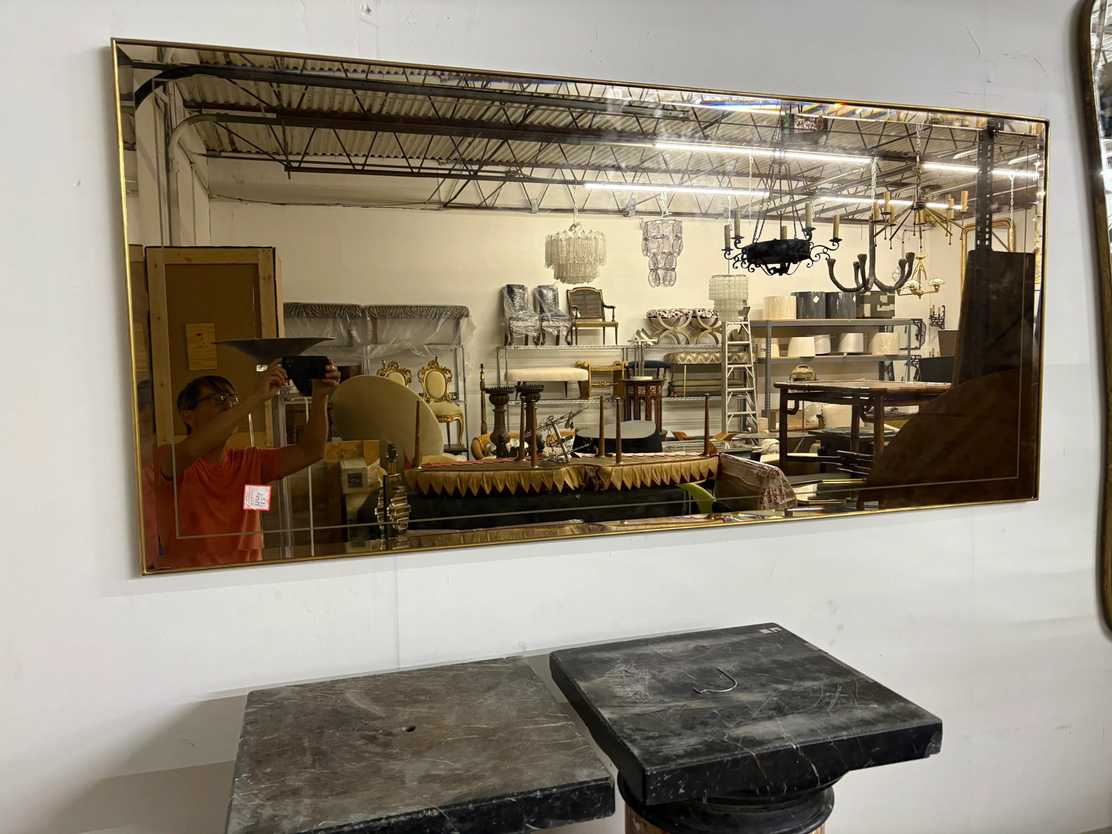 1960s Italian Modern Fontana Arte Style Beveled Mirror - 6