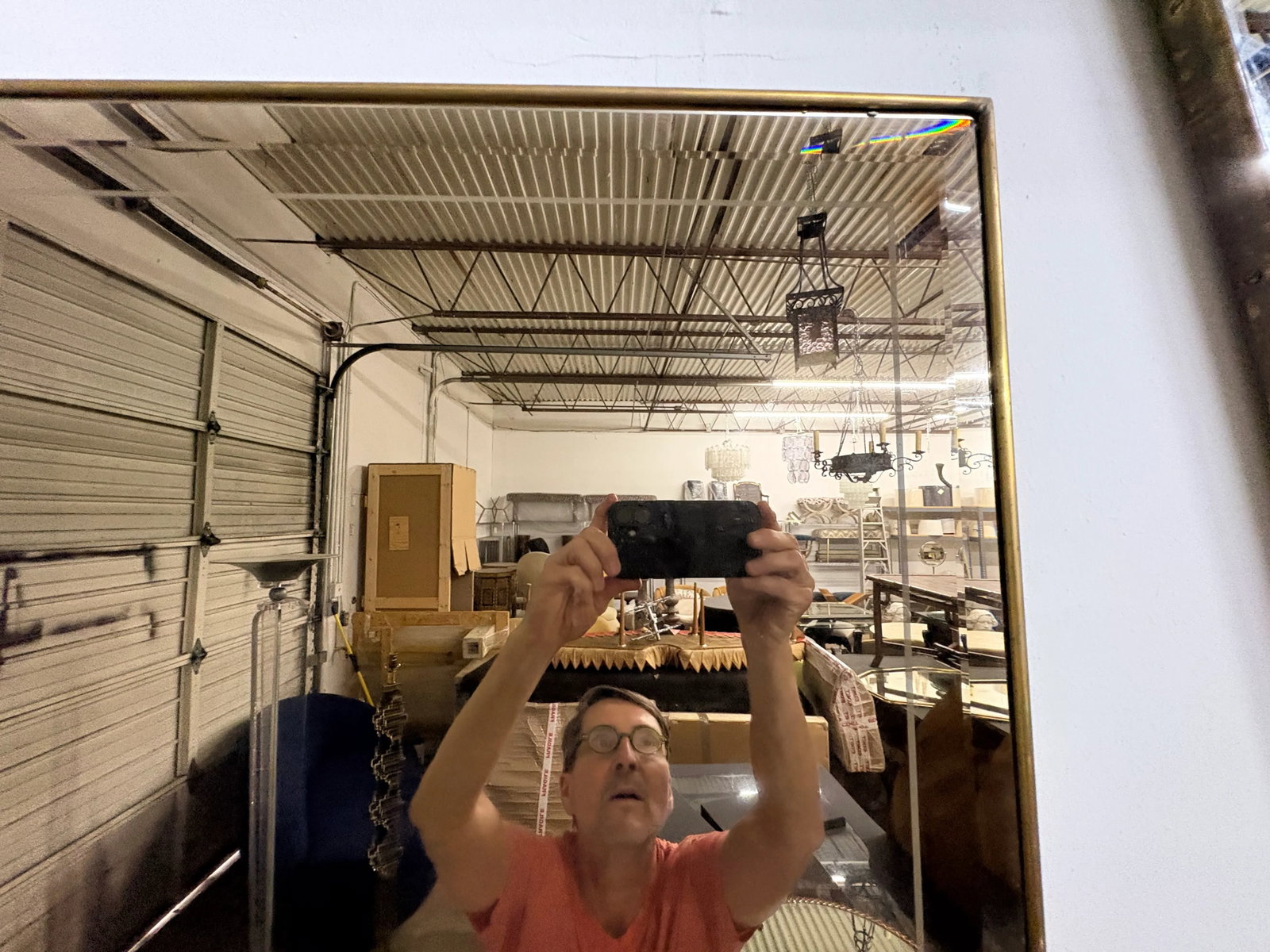 1960s Italian Modern Fontana Arte Style Beveled Mirror - 9