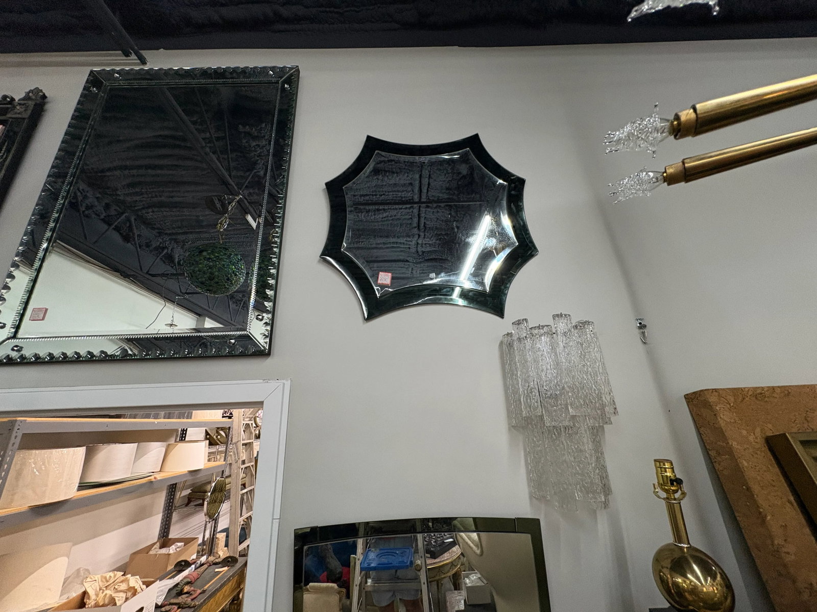 Italian Modern Fontana Arte Inspired Star Mirror - 7