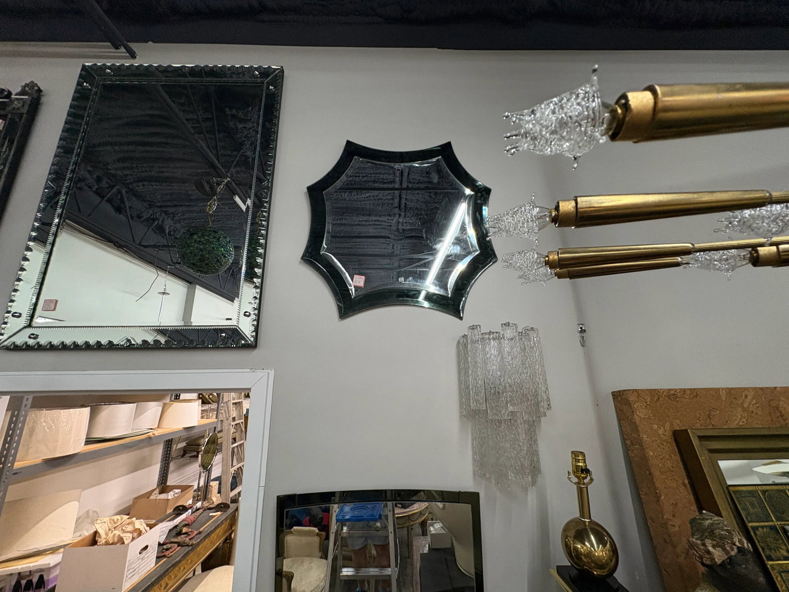 Italian Modern Fontana Arte Inspired Star Mirror - 8