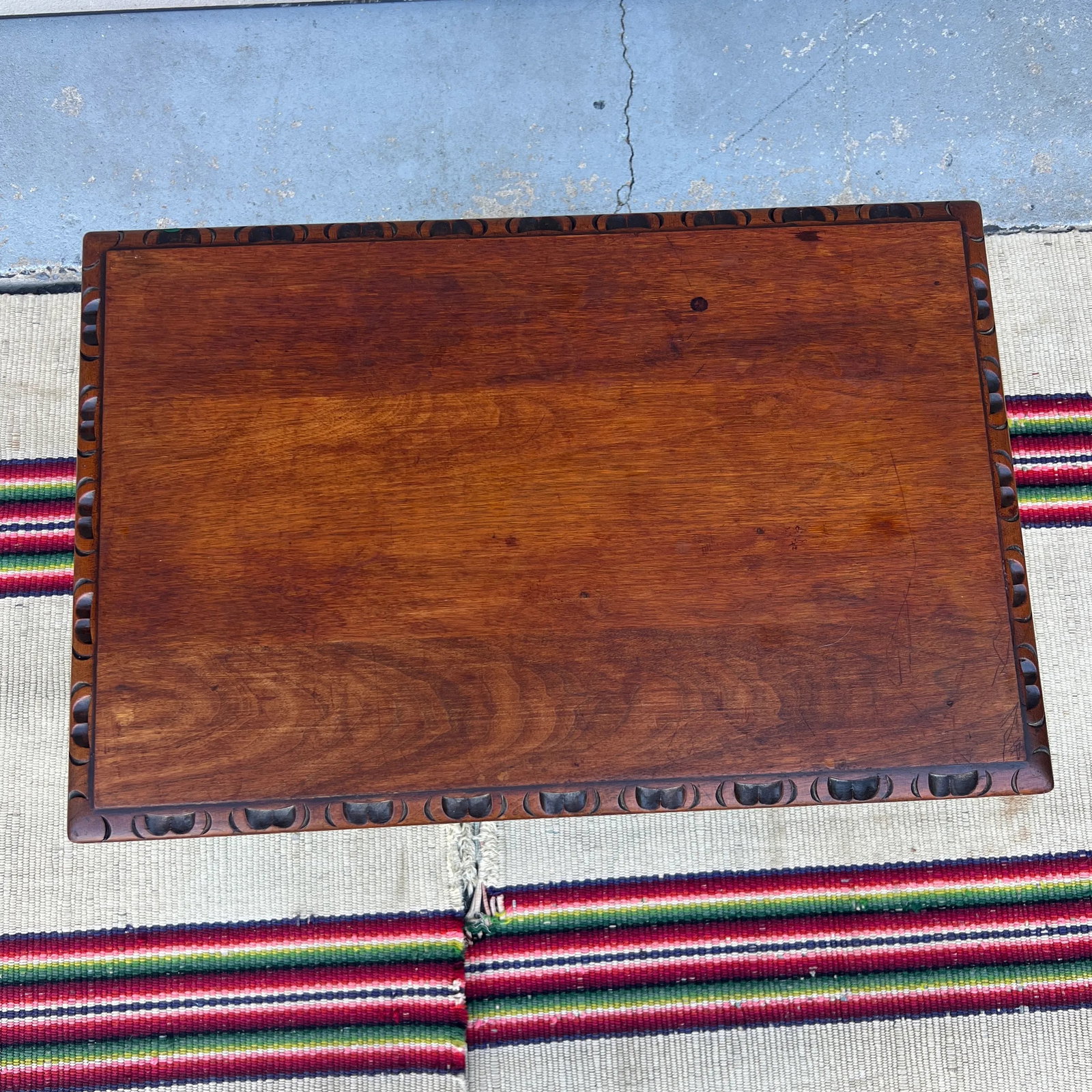Antique Walnut William and Mary Style Turned Leg Small Sized Side Table, Circa 1920's - 4