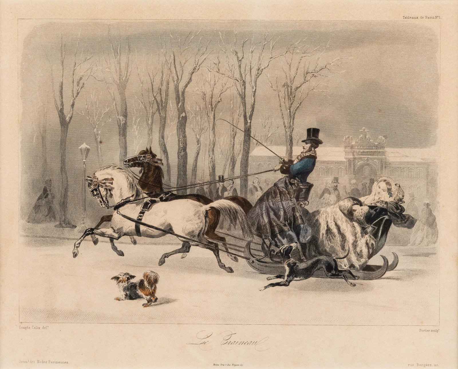 Framed Page From the Tableau De Paris No. 1 - 2