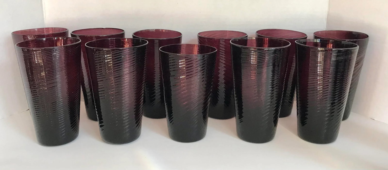 Vintage Avalos Mexican Hand-Blown Tumbler Glasses and Plates Set of 26 - 2