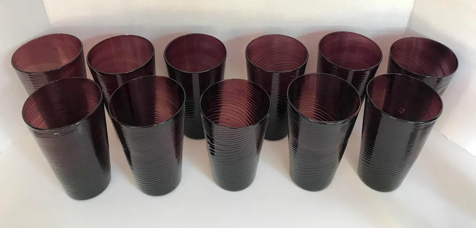 Vintage Avalos Mexican Hand-Blown Tumbler Glasses and Plates Set of 26 - 3
