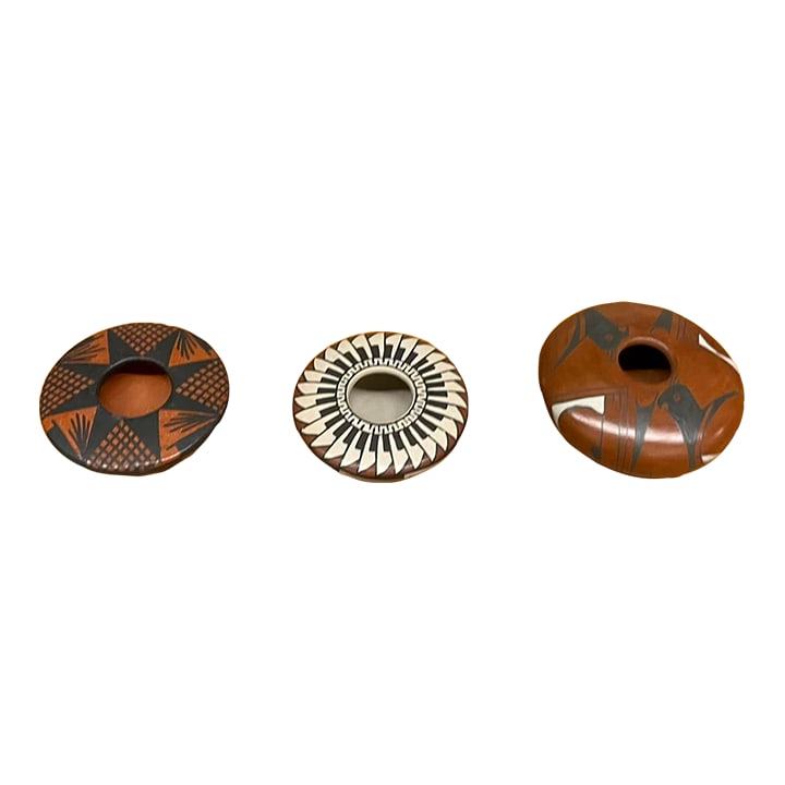 Set of 3 Signed Mata Ortiz Miniature Seed Jars - Julio Mora, Lourdes LÃ³pez, and Rosi (1 of 15)