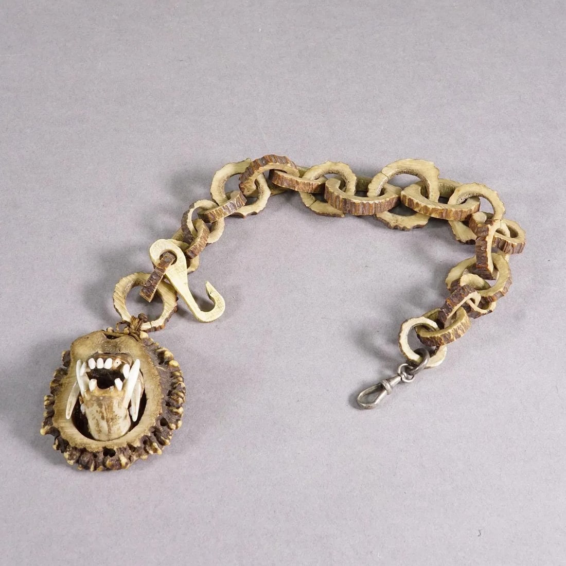 Antique Traditional Costume Chain Made From Antlers, 1990s - 3