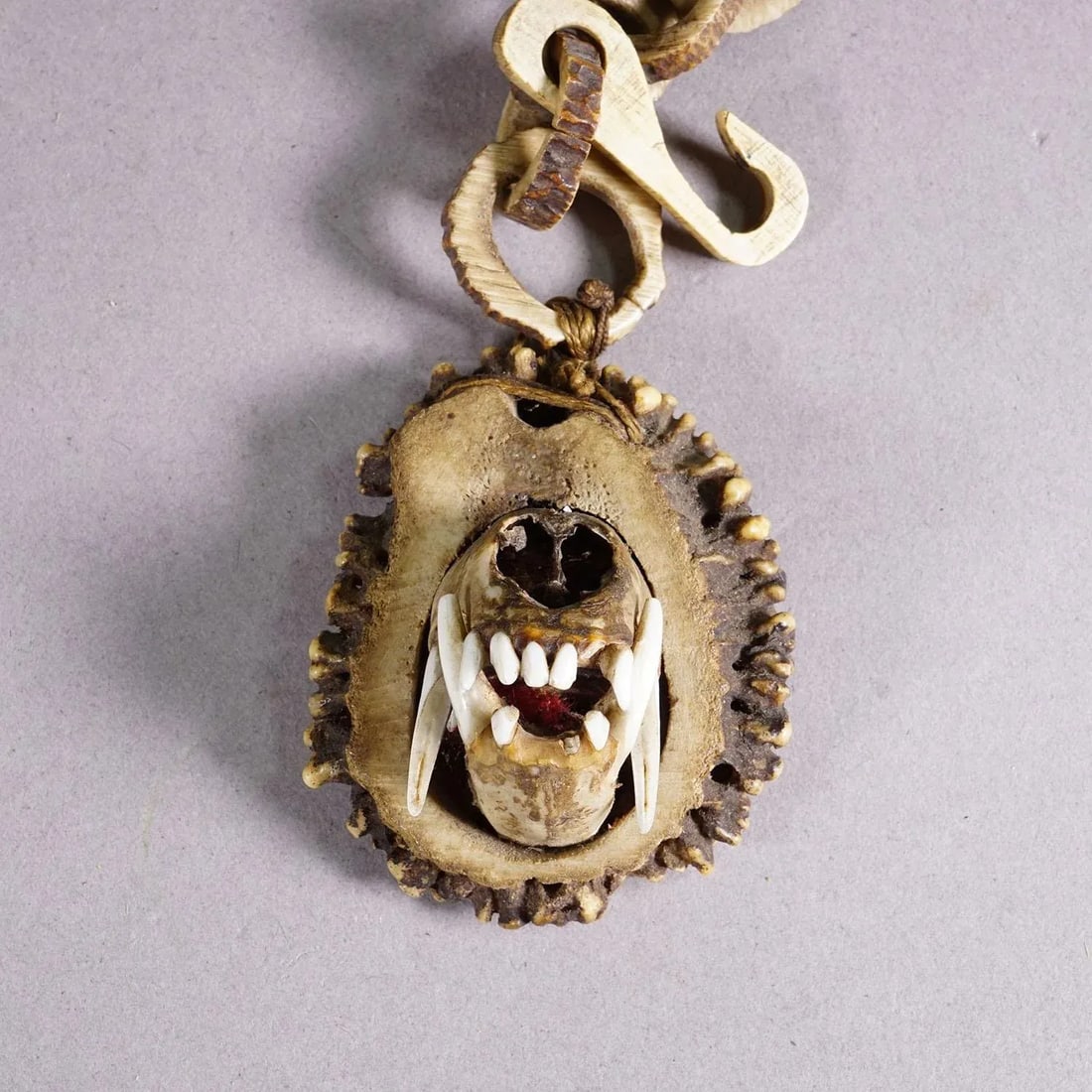 Antique Traditional Costume Chain Made From Antlers, 1990s - 4
