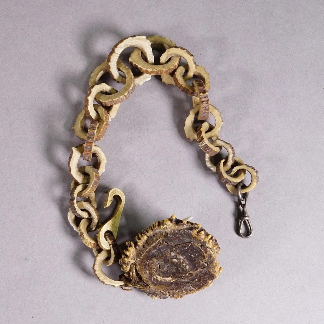 Antique Traditional Costume Chain Made From Antlers, 1990s - 5