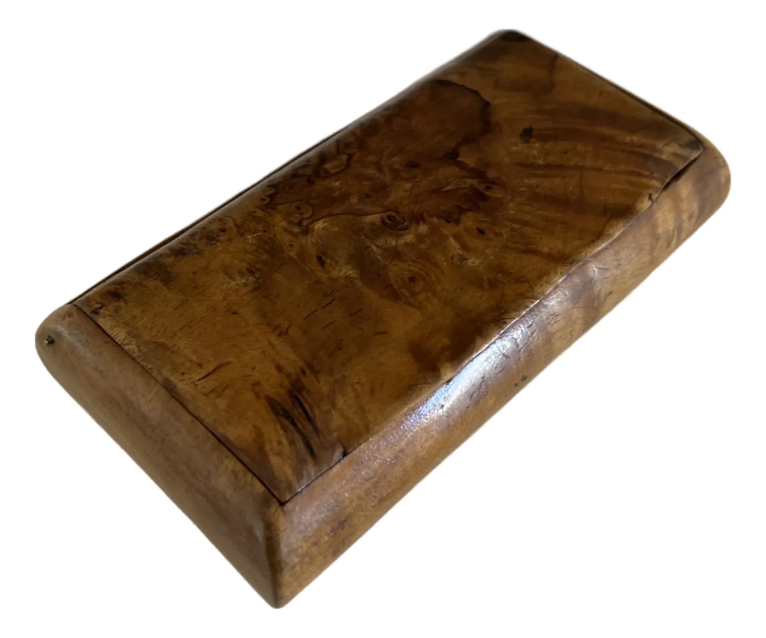 Late 19th Century Burlwood Cigarette Box (1 of 7)