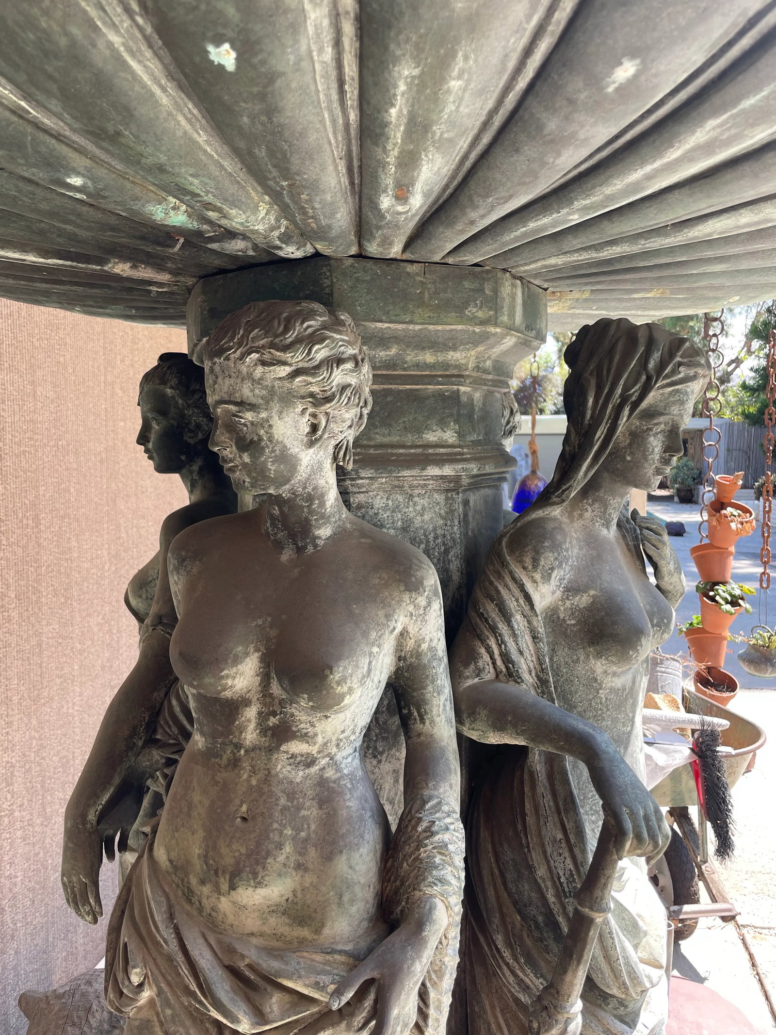 Monumental Neoclassical-Style Patinated Bronze Garden Fountain by S. Kelian - 6