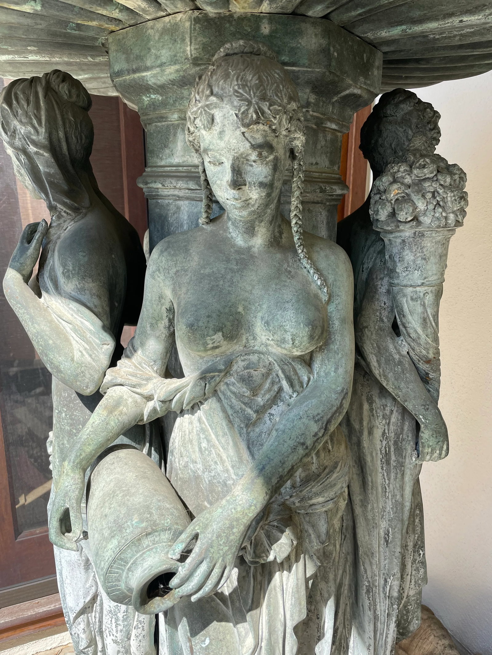 Monumental Neoclassical-Style Patinated Bronze Garden Fountain by S. Kelian - 8
