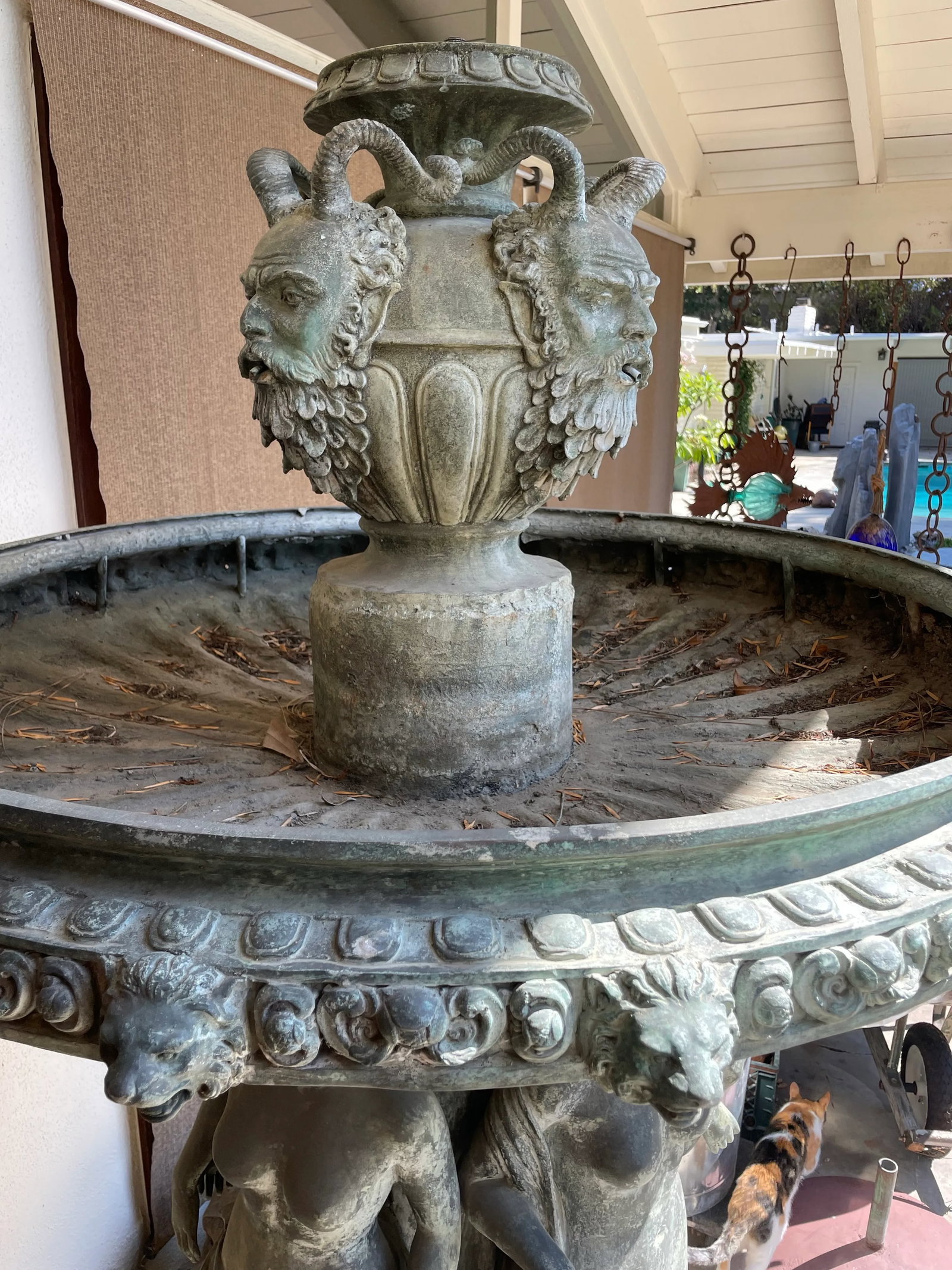 Monumental Neoclassical-Style Patinated Bronze Garden Fountain by S. Kelian - 9