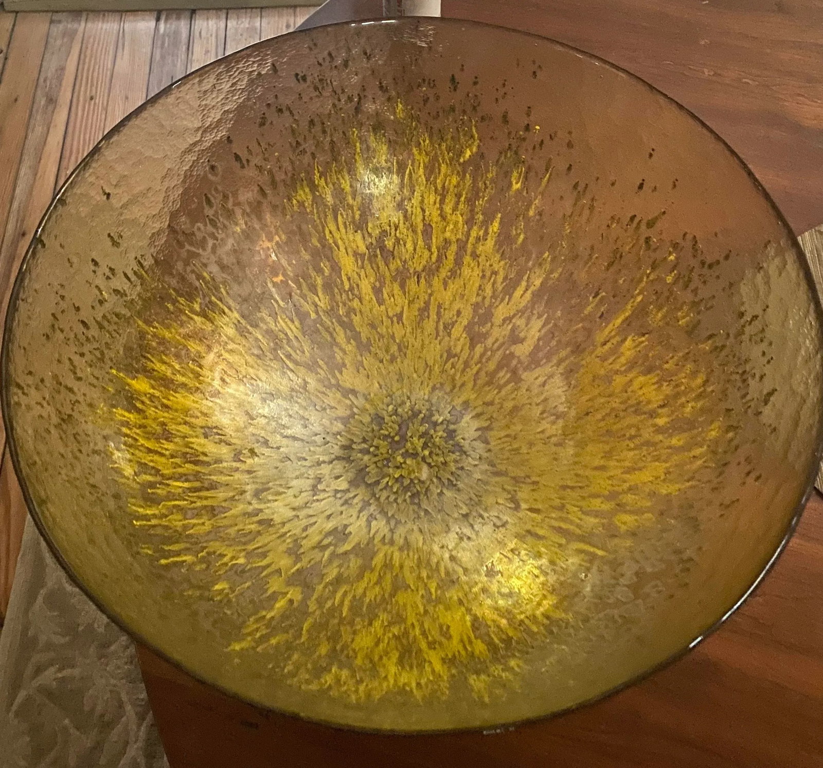 Very Large Scale Handblown Murano Glass Centerpiece Bowl - 3