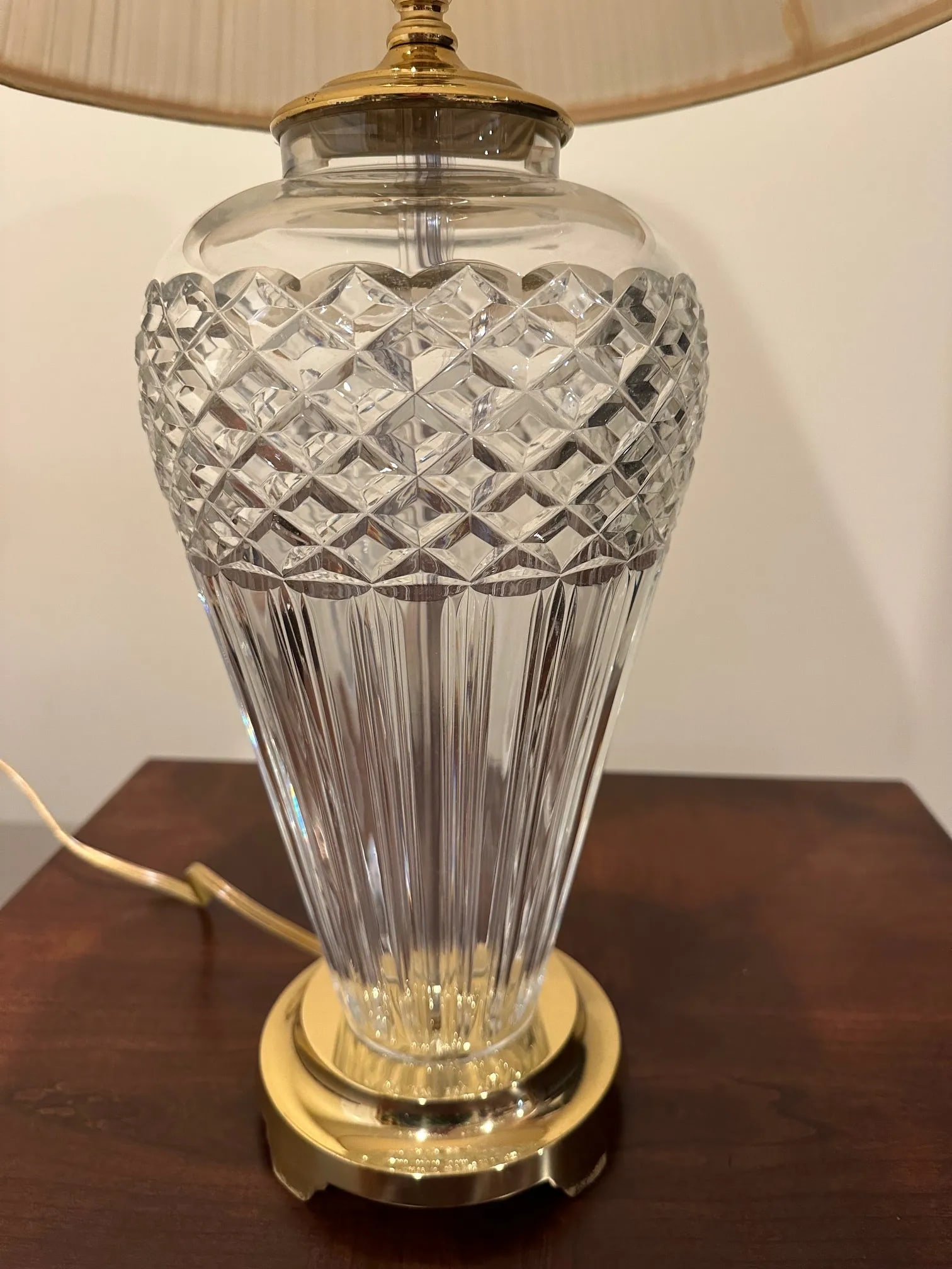Classic Large Waterford Crystal Table Lamp - 3