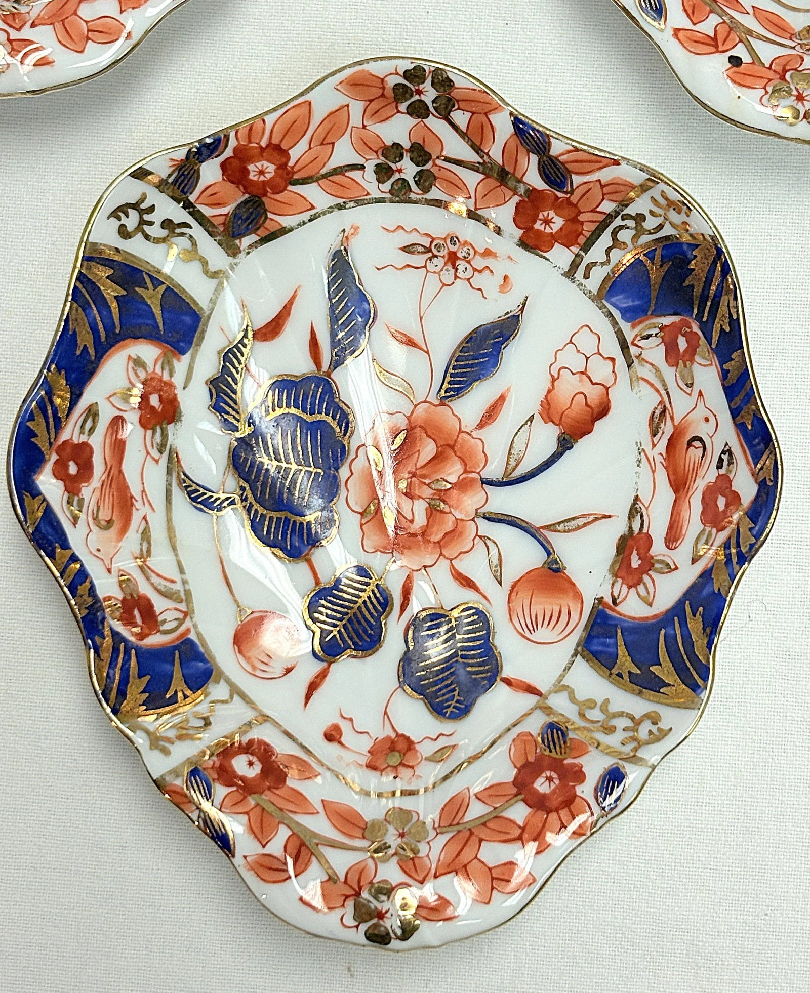 1950's Traditional Imari Porcelain Oyster Dishes- Set of 3 - 8