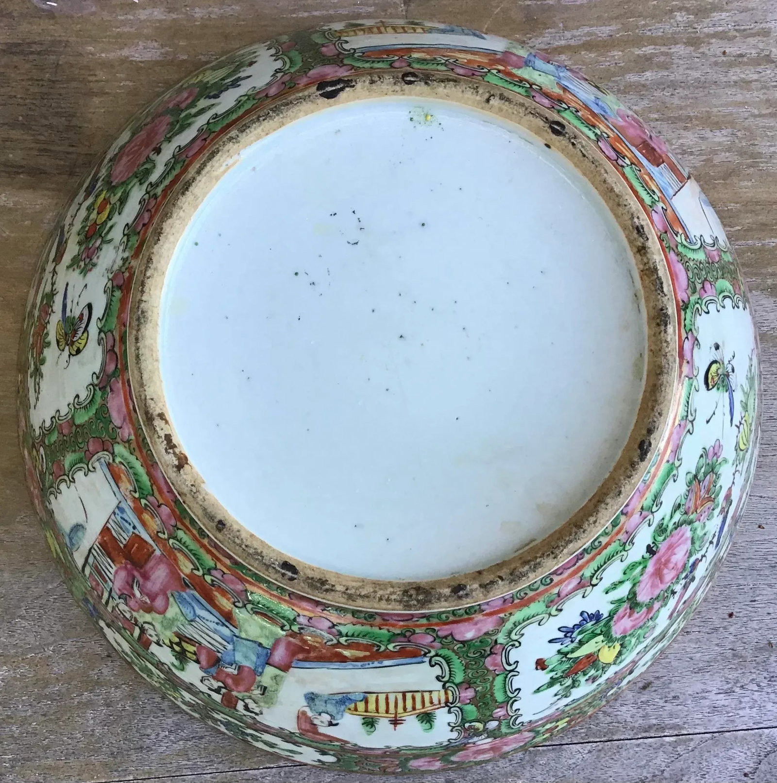 Chinese Export Rose Medallion Large Bowl 19th C - 4