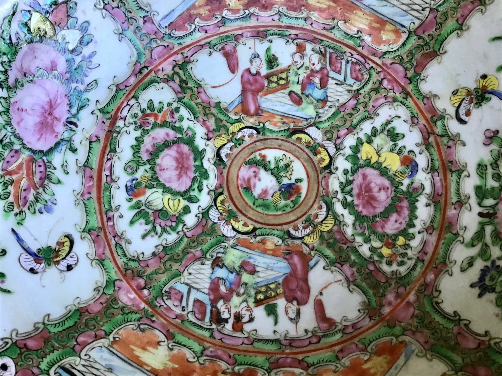 Chinese Export Rose Medallion Large Bowl 19th C - 6