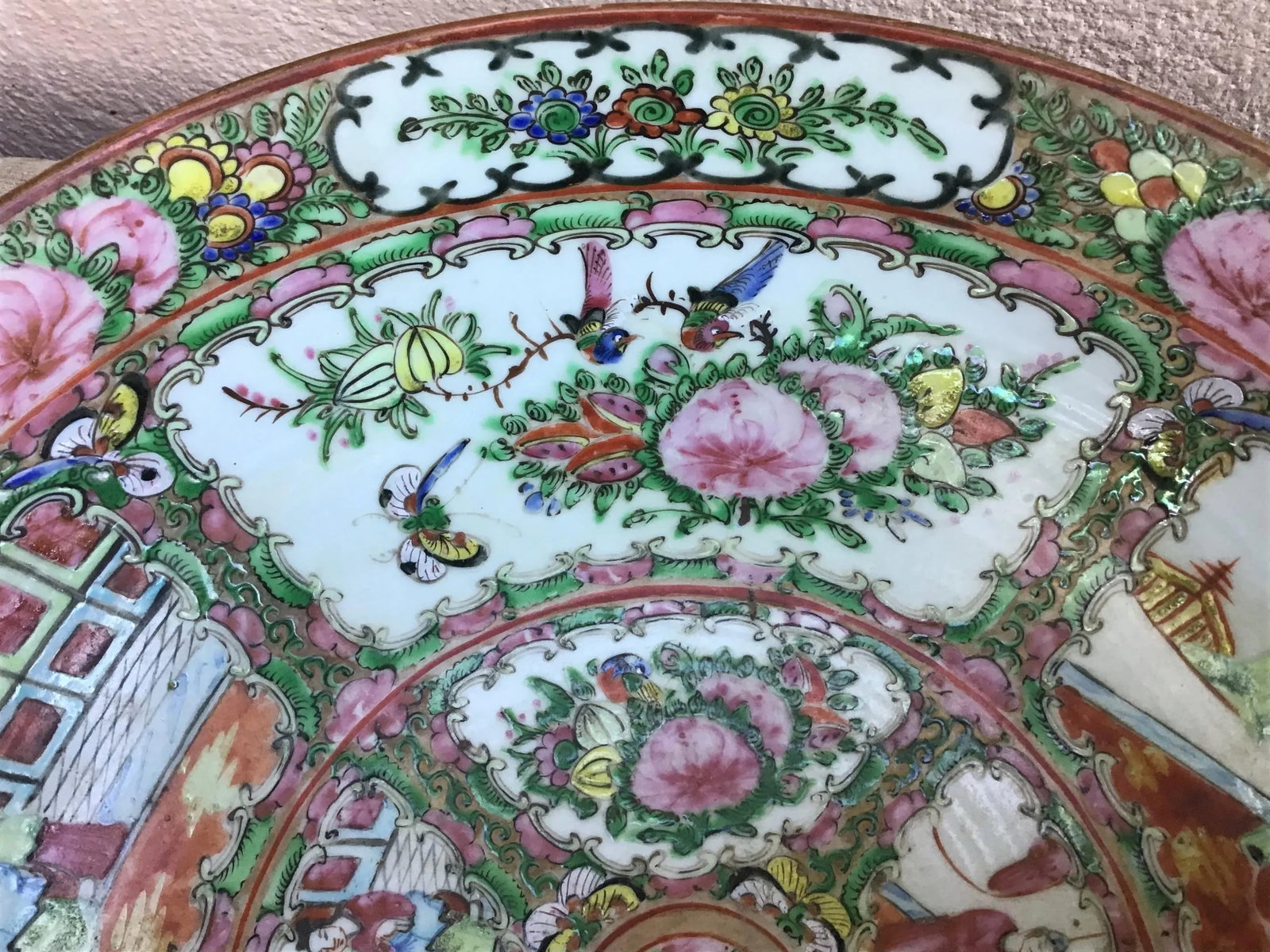 Chinese Export Rose Medallion Large Bowl 19th C - 7
