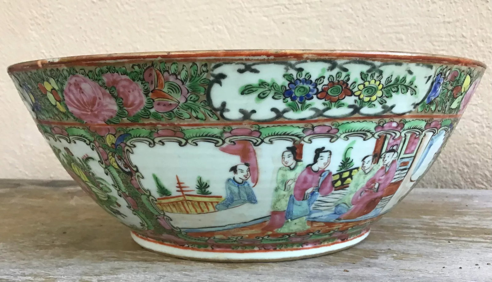 Chinese Export Rose Medallion Large Bowl 19th C - 8