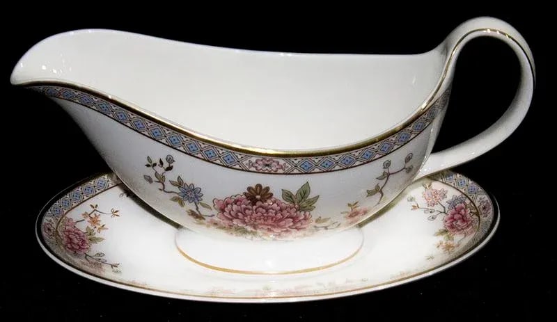 1960s Asian Modern Royal Doulton Gravy Boat - Canton Pattern - 2