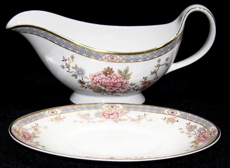 1960s Asian Modern Royal Doulton Gravy Boat - Canton Pattern - 3